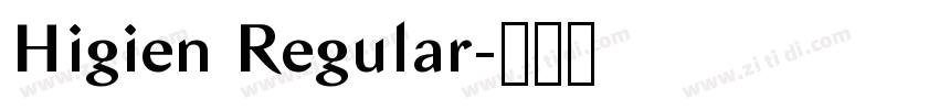 Higien Regular字体转换